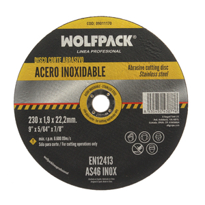 Disco Abrasivo per Acciaio Inossidabile Plus O/ 230x O/ 22,2 mm. Spessore 1,9 mm. - Product Image 1