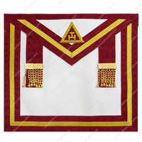 Regalia maçonnique arche royale irlandaise passé roi vêtements sans frange tablier