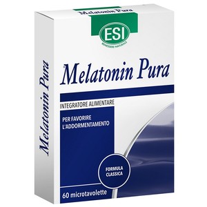 Mélatonine italienne de qualité supérieure, 60 micro-comprimés de 1 mg, favorise un sommeil réparateur et l'adaptation au décalage horaire - Product Image 1