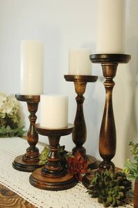 Support de bougie en bois LINKED HOLDER, décoration d'intérieur, best-seller, support de bougie pilier moderne, luxe fait main, Noël - Product Image 2