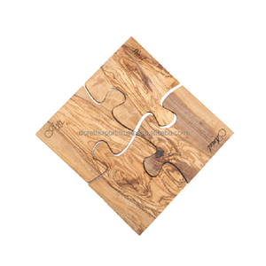 RF Crafts Sous-verres classiques en bois de meilleure qualité avec bord en résine époxy pour boissons et café d'Inde - Product Image 6