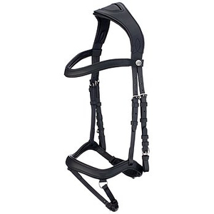 Brides de cheval en cuir de qualité exclusive légères avec pièce de tête en forme de bride de cheval légèrement incurvée - Product Image 6