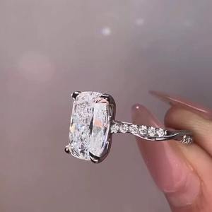 Bague de fiançailles en diamant de laboratoire taillé coussin 3,30 carats avec bande torsadée, certifiée IGI D-E-F VVSVS - Product Image 2