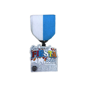 Medalla de Fiesta de Esmalte Metálico Personalizada con Impresión UV, Fundición a Presión, Forma Personalizada y Cinta para Recuerdo/Regalo - Product Image 5