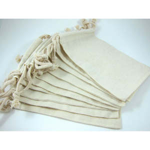100% Cotton Canvas <b>Drawstring</b> <b>Pouches</b> Recyclable Favor Bags with Screen Printing for Wallet Clothing Craft Storage-Pack of 12 - Product Image 4
