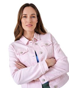 เสื้อแจ็คเก็ตยีนส์ผู้หญิงแบบกระดุมเต็มตัว ทรงปกติ ใส่ได้ทุกวัน - Product Image 1