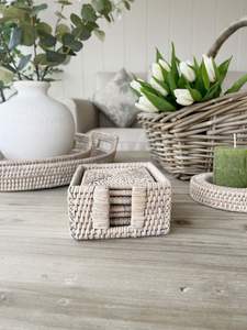 Posavasos de ratán premium más vendido para tazas y botellas posavasos duradero hecho a mano para protección de café, té y bebidas - Product Image 6