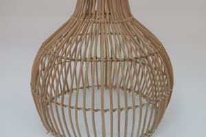 Ensemble d'abat-jour pendentif rond antique abat-jour en rotin en métal de luxe pour la décoration intérieure salon café-fait à la main au Vietnam - Product Image 4