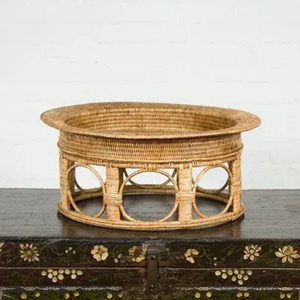 Bandeja de pedestal de ratán elegante estilo Vintage, bandeja de soporte de ratán para encimera, venta al por mayor, decoración del hogar y utensilios de cocina de Vietnam - Product Image 5
