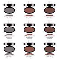 Poudre à sourcils PM-24 personnalisable avec logo, 9 teintes, résistante à l'eau, longue tenue, kit tampon à sourcils pour les acheteurs en gros
