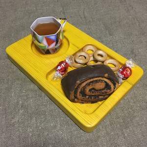 Plateau rond de plateau de service en bois d'acacia durable de haute qualité pour l'utilisation de restaurant d'hôtel à la maison fabriqué au Vietnam - Product Image 6