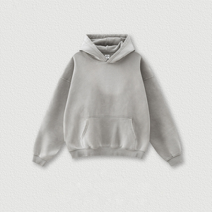 Sweat à capuche unisexe en coton épais délavé au soleil, haute qualité, brodé, impression personnalisée, coupe-vent, écologique - Product Image 2