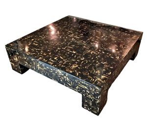 Mesa de centro de cuerno de imitación marrón Scatola hecha a mano decorativa para el hogar hecha solo por Al Wahab en el extranjero - Product Image 1