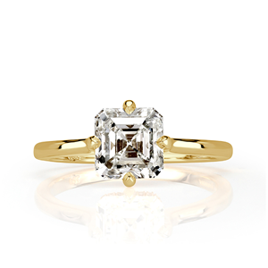 Bague de fiançailles Asscher Cut Lab Grown en diamant Halo Lab Diamond Wedding 1.50 Ct Solitaire Asscher Cut Bague de fiançailles CVD Bridle Ring VVS2 - Product Image 2
