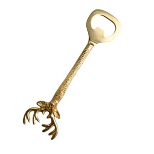 Abridor de Botellas con Cabeza de Ciervo, Desechable, Ecológico, Elegante, Acabado Dorado y Plateado, Accesorio de Barra de Acero Inoxidable, Regalo para - Product Image 2