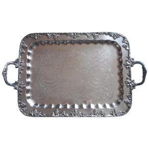 ถาดเสิร์ฟอาหารอลูมิเนียมแฮนด์เมดแบบหรูหราเครื่องเงินขนาดใหญ่เหมาะสำหรับร้านอาหารและงานอีเวนต์ - Product Image 1