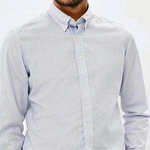 Logotipo personalizado 100% algodón Oxford hombres Casual manga larga franela Plaid Menufecture camisa para hombres - Product Image 5