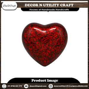 Luxury Red Heart Shaped Pet Urn Polyresin Durable <b>Casket</b> <b>for</b> Pet <b>Ashes</b> Memorial Keepsake - Product Image 4