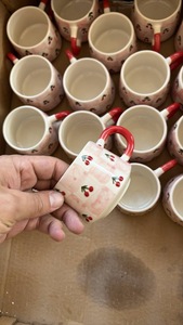 DAFNI <b>BIG</b> PAZAR Custom 3D Relief Ceramic <b>Mug</b> Handmade Painted Cute Fruit Design Dishwasher Safe Gift Box Giveaways Model 492 - Product Image 4