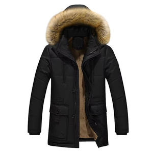 Stylish Warm Spring Waterproof Windproof Bomber Jacket <b>Men</b> Premium Quality Original Fabric Formal Faux Fur Parka <b>Coat</b> Front - Product Image 1