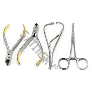 El Juego de alicates de ortodoncia contiene cortador de alambre duro, base de grado alemán de ligadura de Mathieu de instrumentos quirúrgicos - Product Image 5