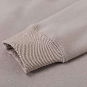 Sudaderas cortas de invierno con capucha para mujer, Jersey informal de manga larga, logotipo personalizado OEM, forro polar de algodón 100% teñido liso - Product Image 5