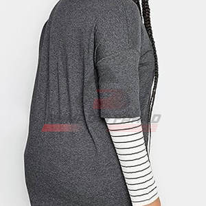 เสื้อยืดสองชั้นสำหรับผู้หญิงเสื้อยืดสองชั้นใส่สบาย - Product Image 5