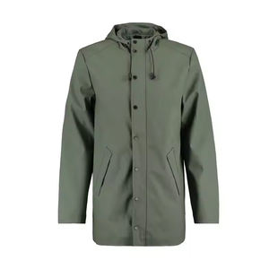 เสื้อกันฝนมีฮู้ดสำหรับทีมกีฬาเจ้าหน้าที่ภาคสนามหรือเครื่องแบบบริษัทเสื้อกันลมกันน้ำงานปักตามสั่ง - Product Image 1