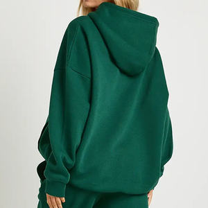 New Arrival Custom Logo <b>Green</b> Crop Sweatsuits Hooded Pullover Tracksuits For <b>Women's</b> Outdoor Breathable Highstreet <b>Women</b> Jogger - Product Image 5