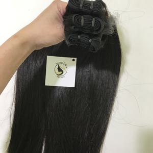 Venta al por mayor sedoso cutícula alineados virgen recto mechones de cabello humano Vietnam solo donante extensiones de trama Super doble dibujado extremos - Product Image 5