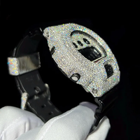 Montre Homme Ultime en Acier Inoxydable avec Diamant Moissanite, Mouvement Quartz, Cadran en Verre, Construction Robuste et Élégante, Style Moderne et Antique