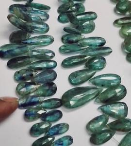 3เส้นลูกแพร์ kyanite ธรรมชาติลูกปัด briolette 746 CTS มาก10นิ้วหยดน้ำตาสร้อยคอพลอยสีเขียวลดการขาย Iroc - Product Image 3