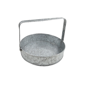 Seau français galvanisé avec poignées latérales en métal avec Design doré fabriqué en inde à bas prix - Product Image 3