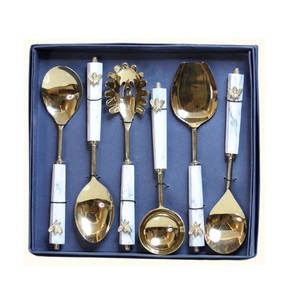 ชุดช้อนและส้อมโลหะทำด้วยมือชุดช้อนทำด้วยมือทำจากโลหะสำหรับให้เป็นของขวัญ - Product Image 1