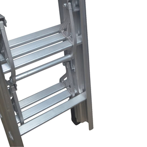 Durable Aluminum Folding <b>Step</b> <b>Ladder</b> with Wide Anti-Slip Platform for Home, <b>Kitchen</b>, Indoor Maintenance, and Repair - Product Image 1