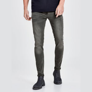 Jeans de Mezclilla para Hombre, Nuevos, Modernos, de Color Sólido, Corte Slim Fit Recto, Personalizados, Cintura Media, Paneles Elásticos, 100% Algodón, Estilo Casual Elegante - Product Image 6