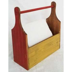 Classic Farmhouse-inspired <b>Wooden</b> Caddy Ideal for Storing Napkins and <b>Small</b> Tech Accessories at Very Good Cost - Product Image 1