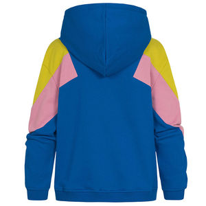 Sweat à capuche colorblock bleu, jaune et rose pour homme, manches longues, style décontracté, streetwear, vêtements de sport, OEM, ODM, vente en gros - Product Image 2