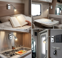 Lampe de lecture LED RV NRY 12V 2W en gros, réglable multi-angles, pour caravane, garantie 3 ans