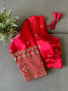 Soie Semi Gaji attrayante avec le fabricant de chemisiers brodés Zari et paillettes de Surat au taux le plus bas - Product Image 3