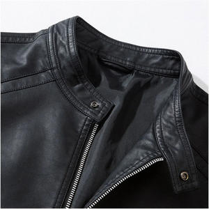 Veste en cuir véritable de vachette sur mesure pour homme, style motard, nouvelle collection printemps-automne. - Product Image 3