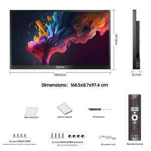 75-Inch 4K Smart Outdoor <b>TV</b> with Ultra Bright Display Direct-Sun Protection Waterproof Voice Remote for Full Sun Conditions - Product Image 4