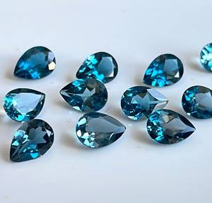 Topaze bleue de Londres naturelle coupe poire 5x8mm à facettes-Topaze bleue de Londres en vrac - Product Image 6