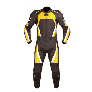 Combinaison de moto de course automobile professionnelle hommes femmes personnalisé en cuir de vachette véritable respirant imperméable à manches longues deux pièces - Product Image 4