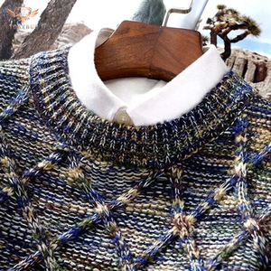 Plus Size Men's High Quality Crew <b>Neck</b> Knitted Printed Sweatshirts Slim Fit Winter Wear 100% Cotton Eco-Friendly Customized - Product Image 3