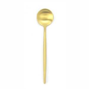 Ensemble de couverts de mariage en acier inoxydable écologique, or mat et argent, style nordique, cuillère, fourchette, couteau à dîner - Product Image 5