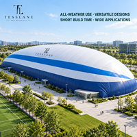 Dôme pneumatique préfabriqué écoénergétique à contrôle de pression intelligent, conception à portée libre, multisports pour centres d'entraînement intérieurs