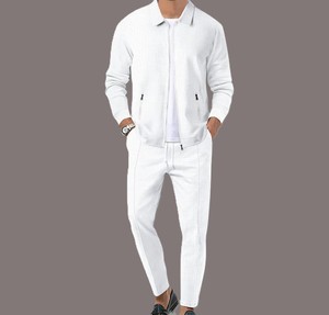 Men's Custom Made Two-Piece Windbreaker Tracksuit Set Zip-Up Polyester <b>Jacket</b> Pants Streetwear Style Fleece Material for <b>Winter</b> - Product Image 5