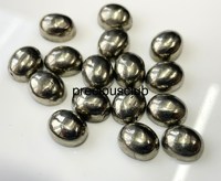 Pirita natural de gran calidad 4X6mm a 10x12mm cabujón ovalado AAA