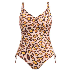 Maillot de bain une pièce à col en V pour femme, sur mesure, similaire, nouveau design, imprimé léopard, vêtements de sport de course, vêtements de plage - Product Image 5